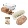 Zestaw do pieczenia chleba - forma szklana + koszyk do wyrastania i drożdże (3 el.)