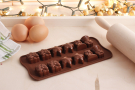  Forma do 12 czekoladek silikonowa SILIKOMART CHRISTMAS BRĄZOWA