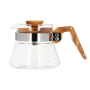 HARIO Coffee Server Olive Wood 0,4 l - dzbanek do kawy i herbaty szklany