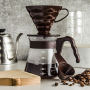 HARIO V60-02 Pour Over Kit 0,7 l brązowy - dripper do kawy plastikowy z dzbankiem i filtrami