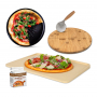 Kamień do pizzy z deską i akcesoriami PIZZA DELUXE 40 x 32 cm (5 el.)