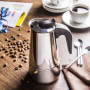 Kawiarka stalowa ciśnieniowa DOMOTTI VELLA - kafetiera na 6 filiżanek espresso (6 tz)