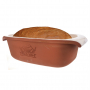 Forma do pieczenia chleba ceramiczna z pokrywką DOMACI PECEN CZERWONA 33 x 16 cm 