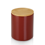 KELA Cady 1 l czerwony - pojemnik ceramiczny z pokrywką