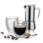 KELA Cesena 80 ml 2 szt. - szklanki do espresso termiczne z podwójnymi ściankami szklane