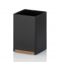 KELA Cube czarny - kubek łazienkowy na szczoteczki