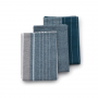 KELA Pasado 65×45 cm 3 szt. niebieskie - ręczniki kuchenne bawełniane