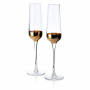 Kieliszki do szampana szklane MIRELLA GLASS GOLD 190 ml 2 szt.