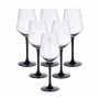 Kieliszki do wina białego szklane RUBIN BLACK 290 ml 6 szt.