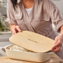 KITCHENAID Almond Cream L 3,8 l - brytfanna ceramiczna z bambusową pokrywką