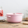 KITCHENAID Dried Rose 3,3 l - garnek żeliwny z pokrywką