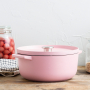 KITCHENAID Dried Rose 5,2 l - garnek żeliwny z pokrywką