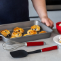 KITCHENAID Empire Red 2 el. - trzepaczka / rózga kuchenna do jajek z łopatką silikonową