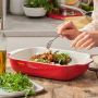 KITCHENAID Empire Red L 3,8 l - brytfanna ceramiczna z bambusową pokrywką