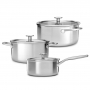 KITCHENAID Multi-Ply Stainless Steel - zestaw 3 garnków ze stali nierdzewnej z pokrywkami