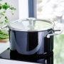 KITCHENAID Steel Core Enamel 3,7 l czarny - garnek emaliowany z pokrywką