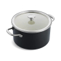 KITCHENAID Steel Core Enamel 6 l czarny matowy - garnek emaliowany z pokrywką