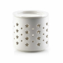 Kominek zapachowy do wosku i olejków ceramiczny MONDEX VESTA STARS WHITE BIAŁY