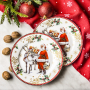 Komplet talerzy porcelanowych MAGIC CHRISTMAS DESSERT BIAŁY na 2 osoby (2 el.)