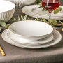 Komplet talerzy porcelanowych MARIAPAULA NATURA ZŁOTA LINIA na 6 osób (18 el.)