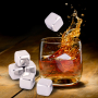 Kostki do whisky i drinków ze stali nierdzewnej wielorazowe KAMILLE 6 szt.