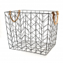Koszyk do przechowywania druciany metalowy LOUIS JUKA CZARNY 48 x 40 cm