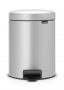 BRABANTIA Newicon 5 l szary - kosz łazienkowy ze stali nierdzewnej z pedałem