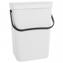 Kosz na śmieci plastikowy RUBBISH BIN WHITE 10 l