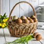 Koszyk na jajka, warzywa, owoce wiklinowy WNUK 24 cm