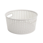 Koszyk do przechowywania plastikowy CAPRI RATTAN ROUND BIAŁY 4,5 l