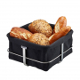 GEFU Brunch 22 x 22 cm czarny - koszyk na chleb i pieczywo bawełniany