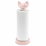 KOZIOL Miaou różowy - stojak na ręczniki papierowe plastikowy