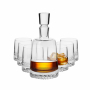 KROSNO Fjord 0,95 l - karafka szklana z 6 szklankami do whisky