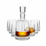 KROSNO Fjord 0,95 l - karafka szklana z 6 szklankami do whisky