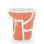 REVOL Froisses All Over 80 ml pomarańczowy – kubek do espresso porcelanowy