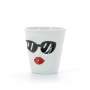 REVOL Froisses Madame Glam 80 ml biały – kubek do espresso porcelanowy