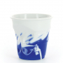 REVOL Froisses Monochrome 80 ml niebieski – kubek do espresso porcelanowy