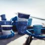 REVOL Froisses 80 ml niebieski – kubek do espresso porcelanowy