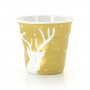 REVOL Froisses Reindeer 80 ml złoty – kubek do espresso porcelanowy