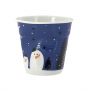 REVOL Froisses Winter Night 80 ml niebieski – kubek do espresso porcelanowy