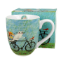 Kubek duży porcelanowy DUO ANIMALS KOCI ŚWIAT ROWER 1000 ml