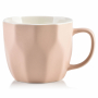 Kubek porcelanowy AFFEK DESIGN SALLY GEO PUDROWO RÓŻOWY 380 ml