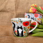 Kubek porcelanowy DUO ANIMALS KOCI ŚWIAT ŁĄKA 610 ml