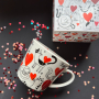 Kubek porcelanowy DUO ANIMALS KOCI ŚWIAT SERCA 610 ml