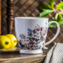 Kubek porcelanowy DUO ART GALLERY JUMBO VINTAGE FLOWERS WHITE BIAŁY 480 ml