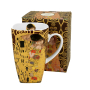 Kubek porcelanowy DUO ART GALLERY THE KISS BROWN BY GUSTAV KLIMT 630 ml