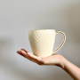 Kubek porcelanowy DUO ECRU ICE CREAM 430 ml