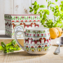 Kubek porcelanowy DUO ETNO WZÓR SKANDYNAWSKI 430 ml