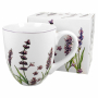 Kubek porcelanowy DUO FLOWER KAGRI XXL BIAŁY 1000 ml