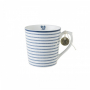 Kubek porcelanowy LAURA ASHLEY CANDY STRIPE BIAŁY 250 ml 